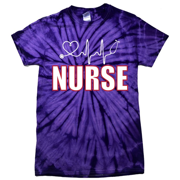 Nurse Heartbeat Logo Tie-Dye T-Shirt