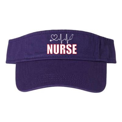 Nurse Heartbeat Logo Valucap Bio-Washed Visor