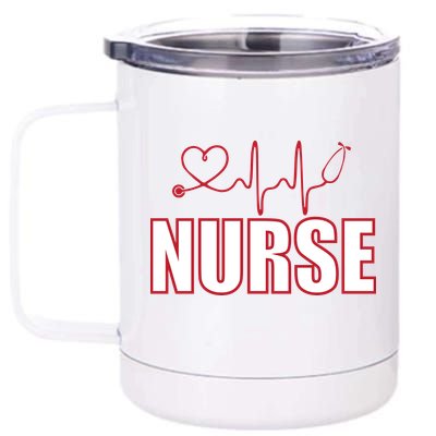 Nurse Heartbeat Logo 12 oz Stainless Steel Tumbler Cup