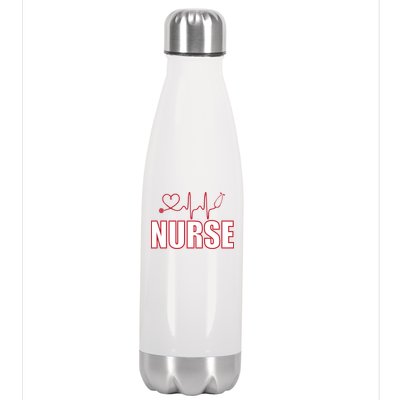 Nurse Heartbeat Logo Stainless Steel Insulated Water Bottle