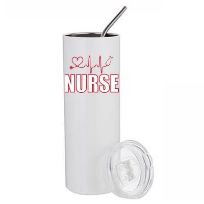 Nurse Heartbeat Logo Stainless Steel Tumbler