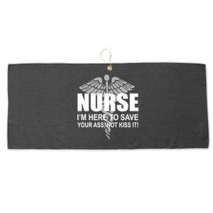 Nurse I'm Here To Save Your Ass Not Kiss It Large Microfiber Waffle Golf Towel