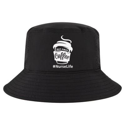 Nurse Life Coffee First Cool Comfort Performance Bucket Hat