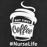 Nurse Life Coffee First 7 Panel Mesh Trucker Snapback Hat