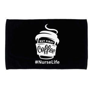 Nurse Life Coffee First Microfiber Hand Towel