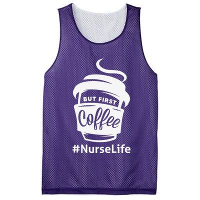 Nurse Life Coffee First Mesh Reversible Basketball Jersey Tank