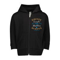 Nurse Life Coffee Scrubs and Rubber Gloves Toddler Zip Fleece Hoodie