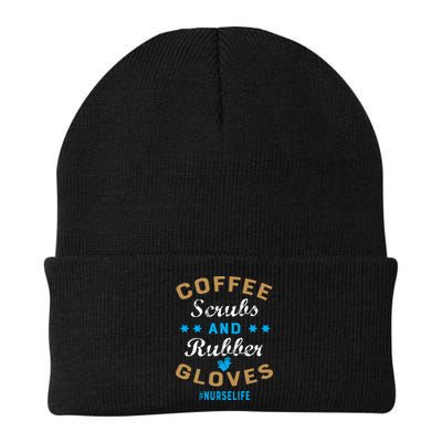 Nurse Life Coffee Scrubs and Rubber Gloves Beanie