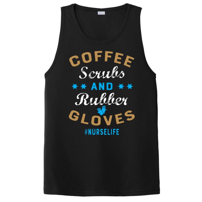 Nurse Life Coffee Scrubs and Rubber Gloves PosiCharge Competitor Tank