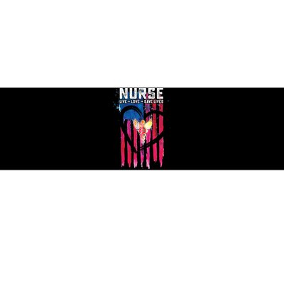 Nurse Live Love Save Lives Flag  Bumper Sticker