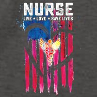 Nurse Live Love Save Lives Flag  Vector Backpack