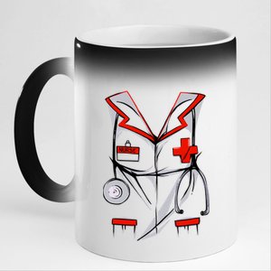 Nurse Medical Costume Suit 11oz Black Color Changing Mug