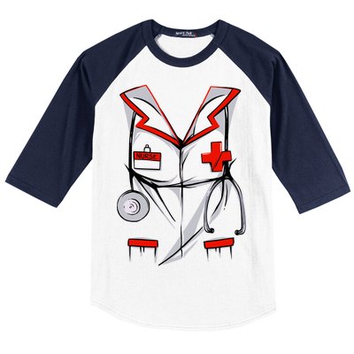 Nurse Medical Costume Suit Baseball Sleeve Shirt