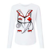 Nurse Medical Costume Suit Womens Cotton Relaxed Long Sleeve T-Shirt