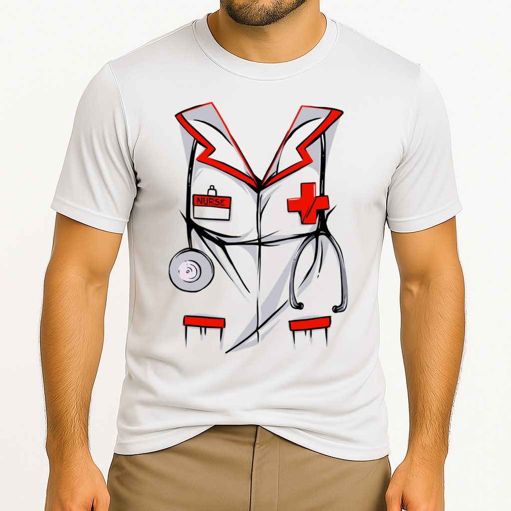 Nurse Medical Costume Suit Cooling Performance Crew T-Shirt