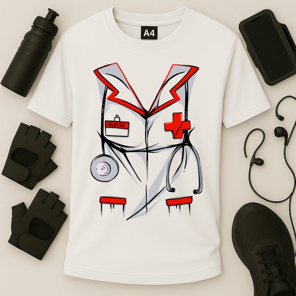 Nurse Medical Costume Suit Cooling Performance Crew T-Shirt