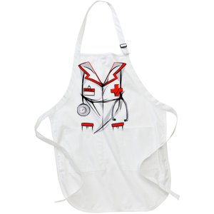 Nurse Medical Costume Suit Full-Length Apron With Pockets