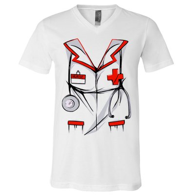 Nurse Medical Costume Suit V-Neck T-Shirt