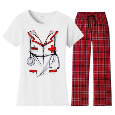 Nurse Medical Costume Suit Women's Flannel Pajama Set