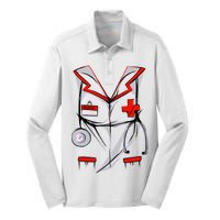 Nurse Medical Costume Suit Silk Touch Performance Long Sleeve Polo