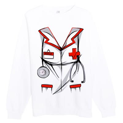 Nurse Medical Costume Suit Premium Crewneck Sweatshirt