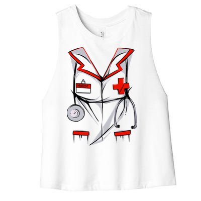 Nurse Medical Costume Suit Women's Racerback Cropped Tank