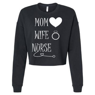 Nurse Mom Cropped Pullover Crew