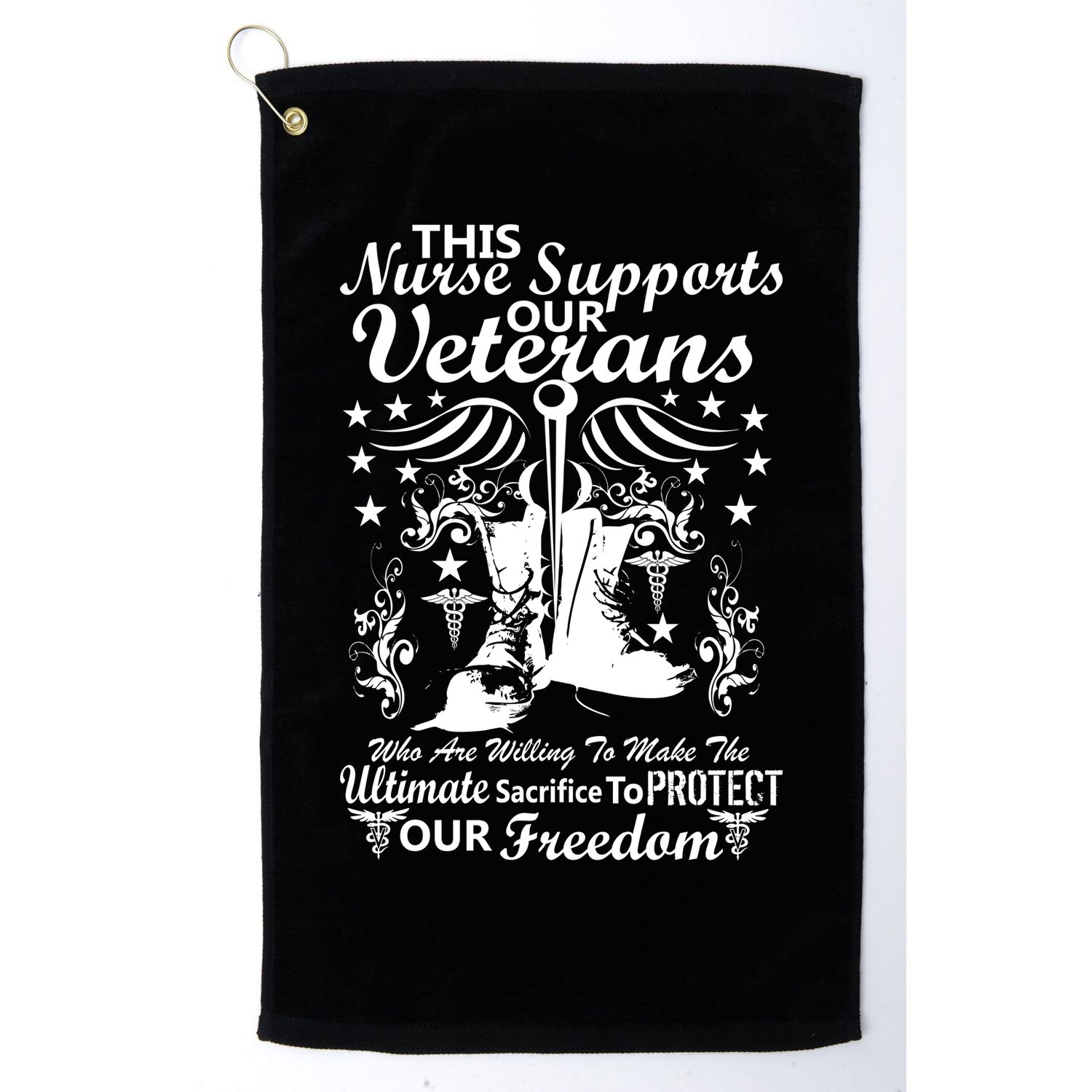 Nurse Supports Our Veterans Golf Towel