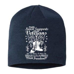 Nurse Supports Our Veterans Sustainable Beanie