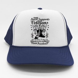 Nurse Supports Our Veterans Trucker Hat