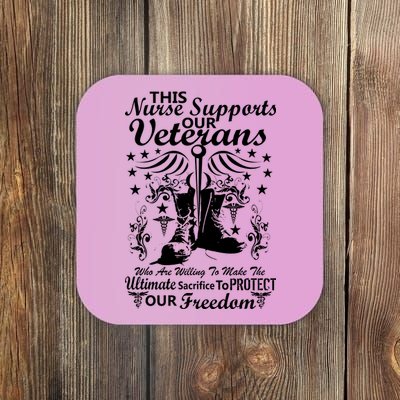 Nurse Supports Our Veterans Coaster