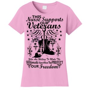 Nurse Supports Our Veterans Women's T-Shirt