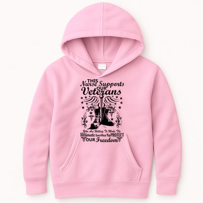 Nurse Supports Our Veterans Kids Hoodie