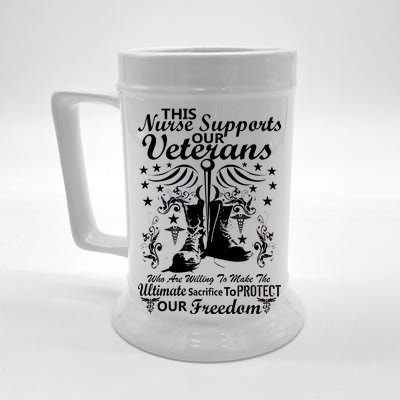 Nurse Supports Our Veterans Beer Stein