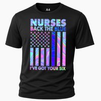 Nurses Back the Blue I've Got Your Six US Flag Cooling Performance Crew T-Shirt
