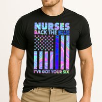 Nurses Back the Blue I've Got Your Six US Flag Cooling Performance Crew T-Shirt