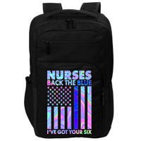 Nurses Back the Blue I've Got Your Six US Flag Impact Tech Backpack