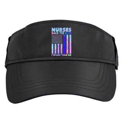Nurses Back the Blue I've Got Your Six US Flag Adult Drive Performance Visor