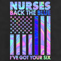 Nurses Back the Blue I've Got Your Six US Flag 15oz Campfire Ceramic Mug
