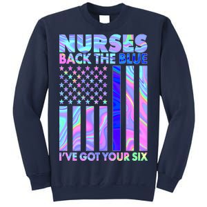 Nurses Back the Blue I've Got Your Six US Flag Sweatshirt