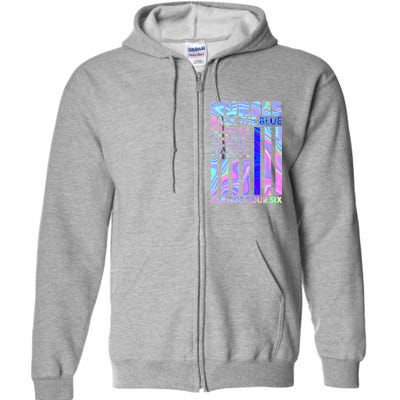 Nurses Back the Blue I've Got Your Six US Flag Full Zip Hoodie