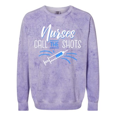 Nurses Call The Shots Colorblast Crewneck Sweatshirt