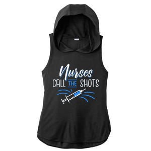 Nurses Call The Shots Ladies PosiCharge Tri-Blend Wicking Draft Hoodie Tank