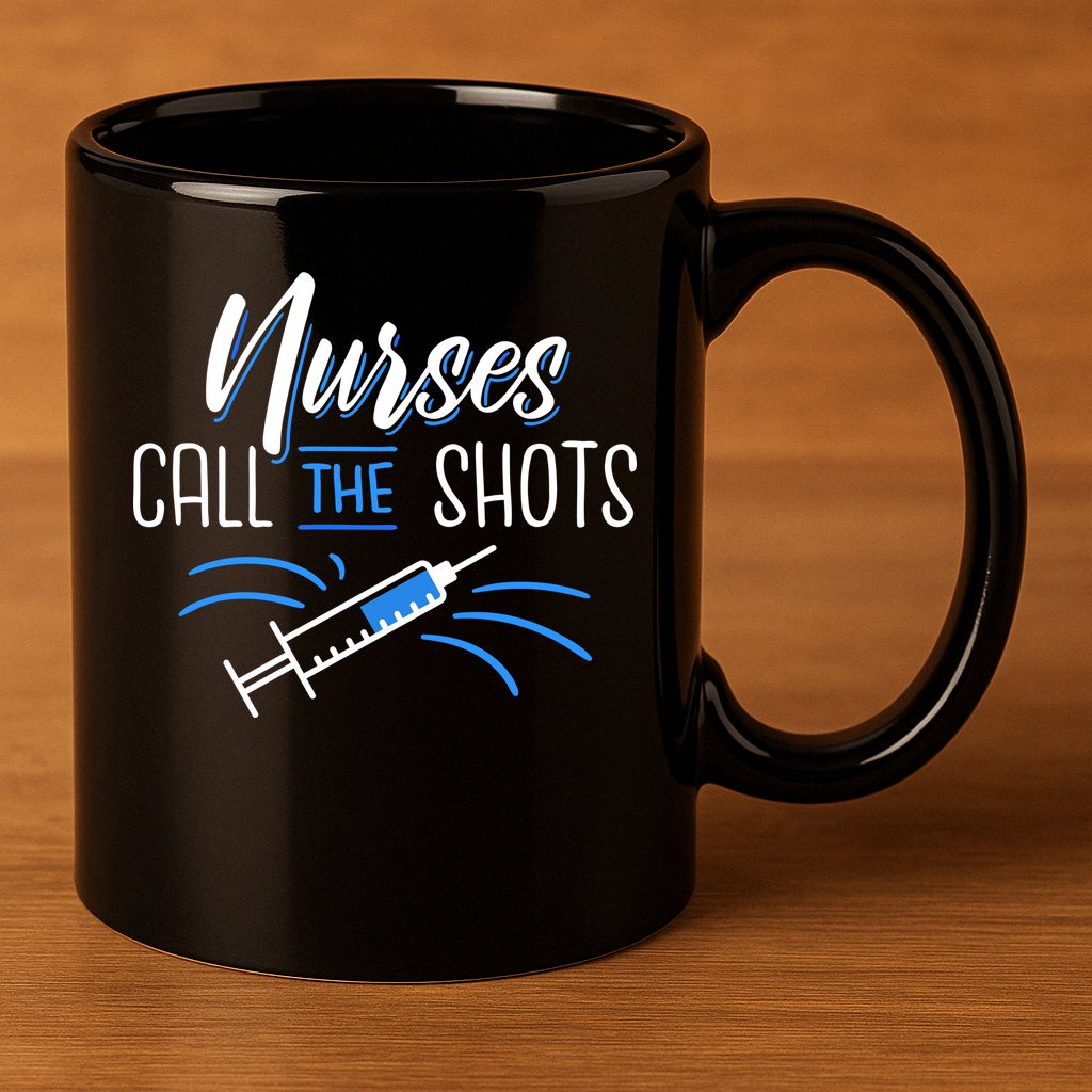 Nurses Call The Shots 11oz C Handle Ceramic Mug