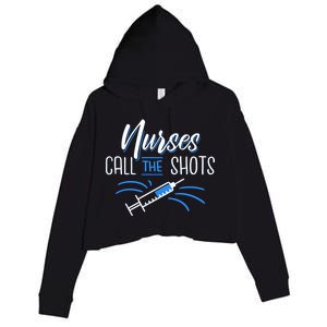 Nurses Call The Shots Crop Fleece Hoodie