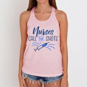 Nurses Call The Shots Women's Knotted Racerback Tank