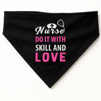 Nurses Do It With Skill And Love USA-Made Doggie Bandana