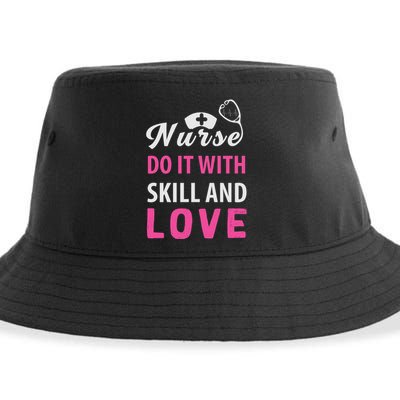 Nurses Do It With Skill And Love Sustainable Bucket Hat