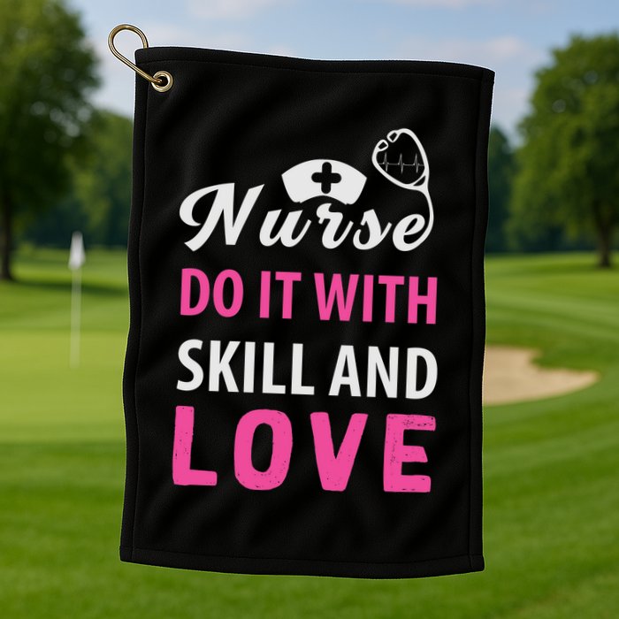 Nurses Do It With Skill And Love Golf Towel