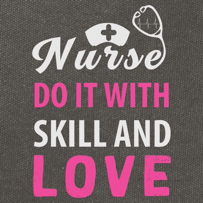 Nurses Do It With Skill And Love Cotton Canvas Backpack